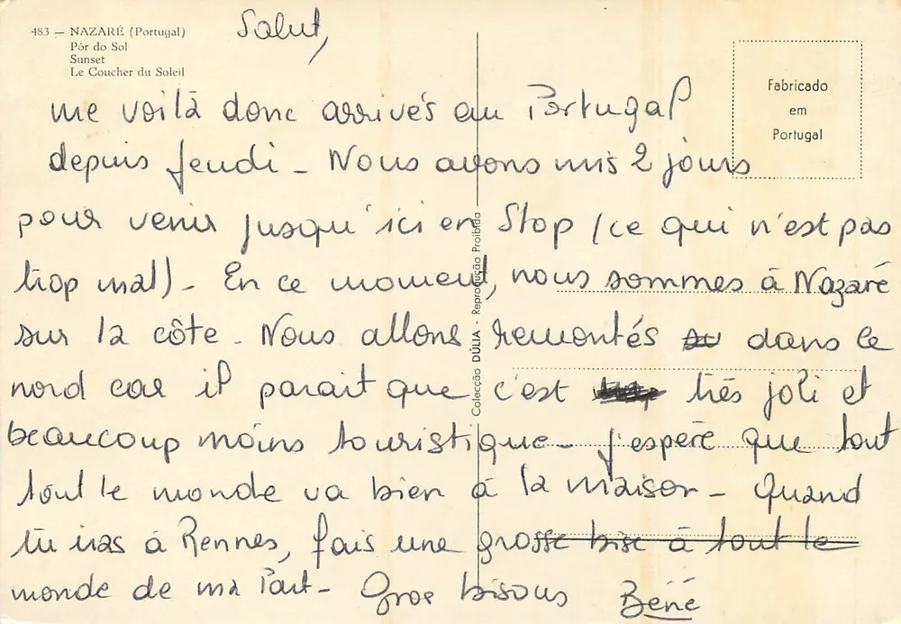 Nazareth (Portugal) — Pôr do Sol — Éditeur Dúlia, n° 483 - Verso