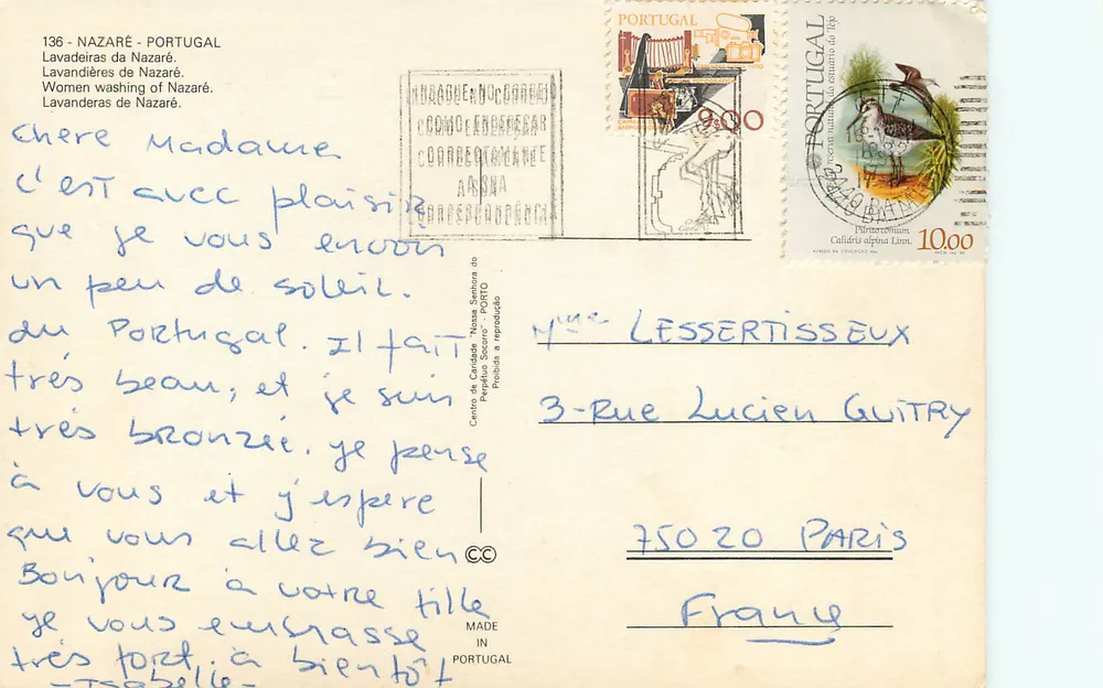 Wäscherinnen von Nazaré — Portugal — Verlag: MADE IN PORTUGAL, Nr. 136 - Rückseite