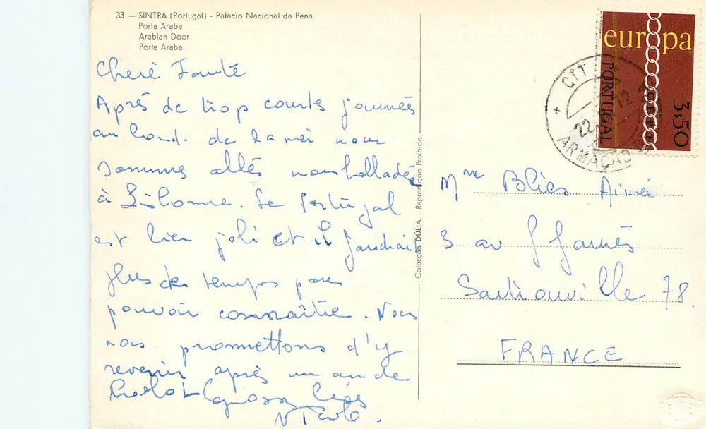 Nationalpalast von Pena — Sintra — Verlag Dúlua, n°33 - Rückseite