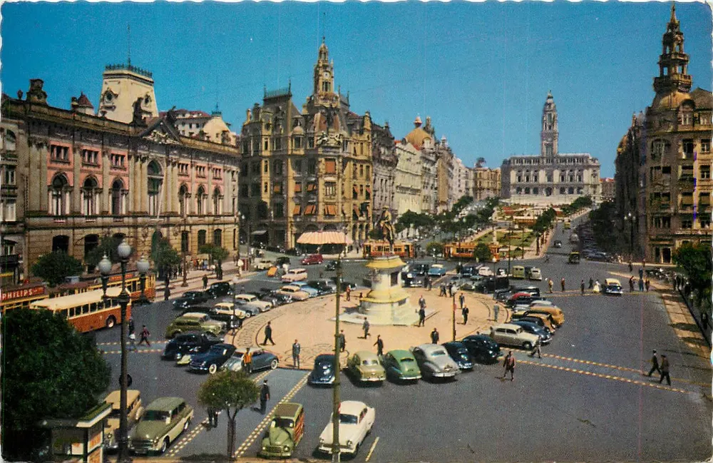 Porto — Praça da Liberdade i Avenida dos Aliados — Wydawnictwo Vasconcelos - Awers