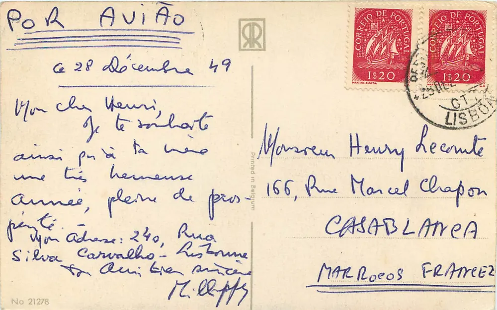 Cottage em um jardim florido — editor desconhecido, n° 21278 - Verso