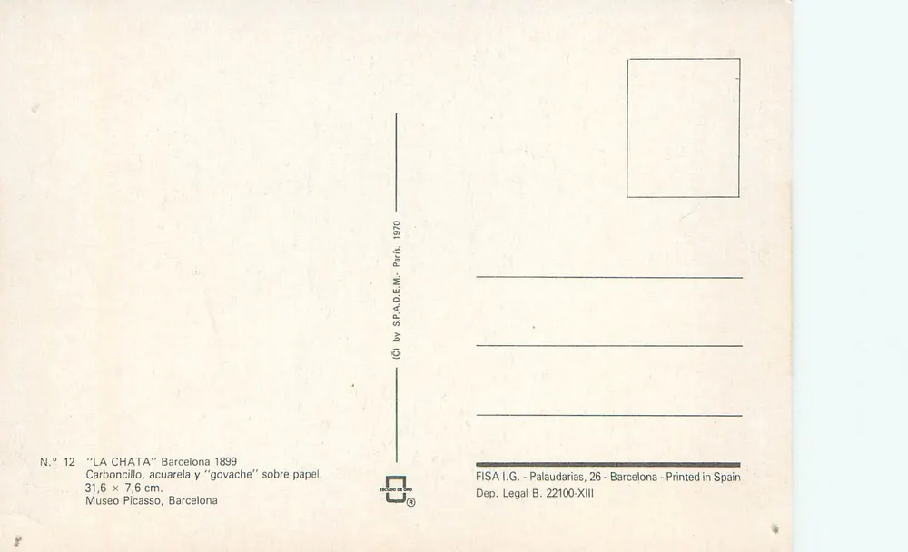 La Chata — 1899 — H.R.A. / SP.A.D.E.M. n°12 - Verso