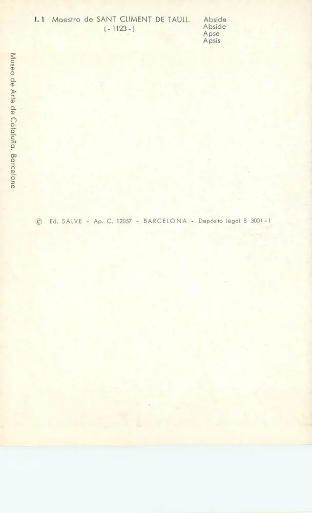 Maestros de Sant Climent de Taull — (1123) — Ed. Salve - Verso