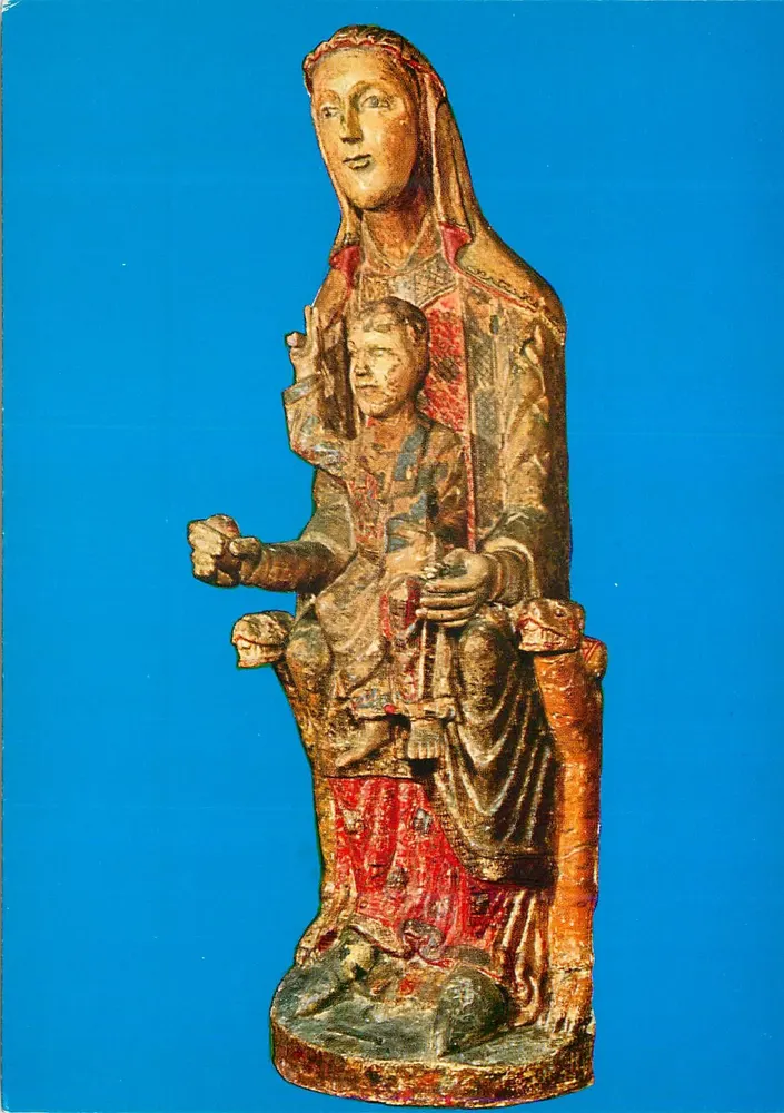 Estátua da Virgem Majestade — Escola de Sevilha, século XII — LA POLIGRAFA, S.A. - BARCELONA - Frente