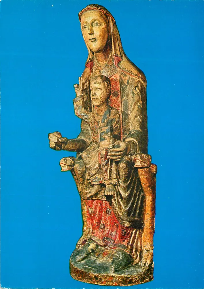 Estátua da Virgem Majestade — Escola de Ségovia (s. XII) — La Poligrafa, S.A. - N.º 121 - Frente