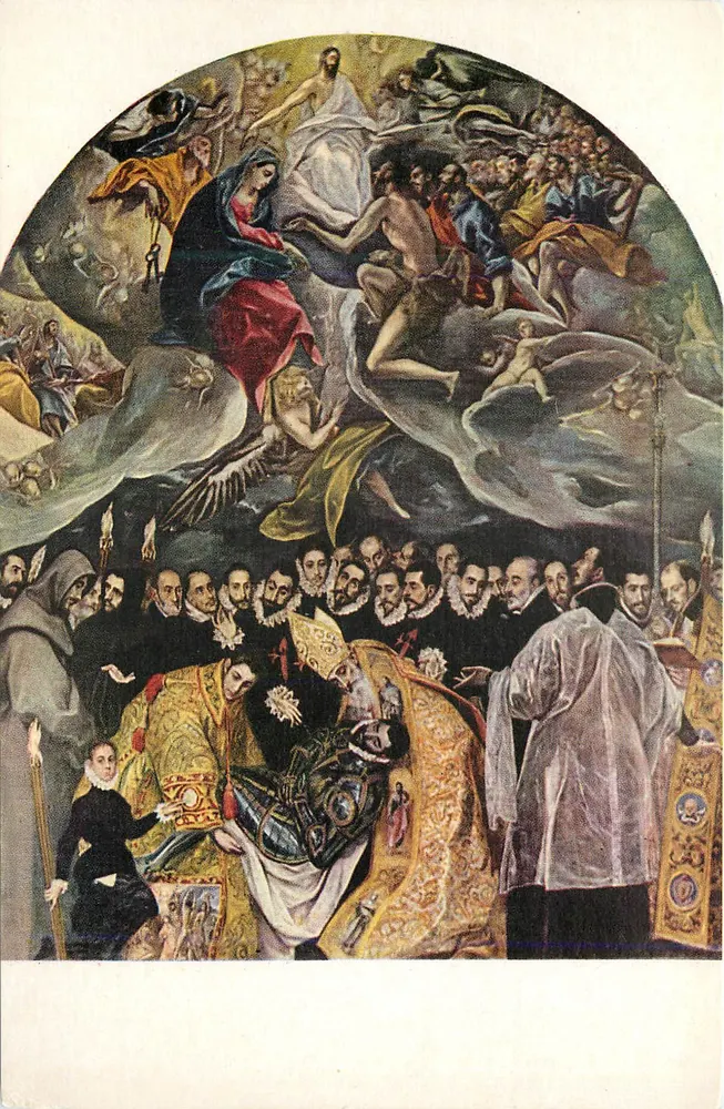 Pogrzeb hrabiego z Orgaz — Greco — Wydawnictwo Artystyczne Offo, Madryt - Awers