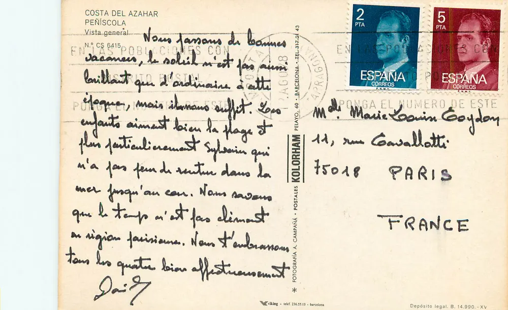 Peníscola — Vista general — Fotografía A. Campaña, N.º CS 6415 - Reverso