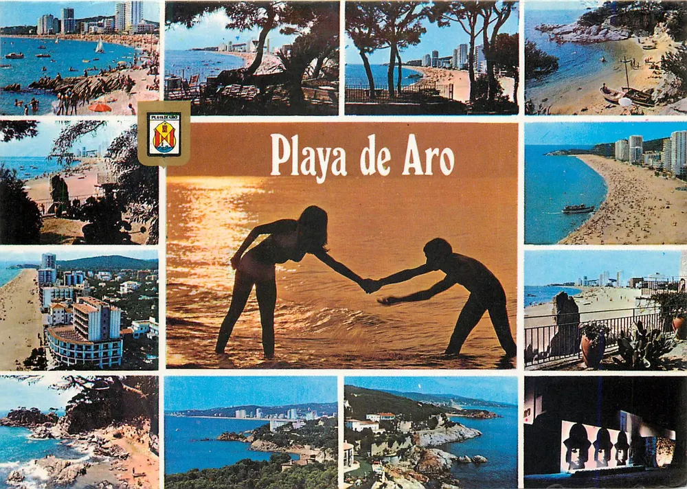 Playa de Aro — vista panorâmica e silhuetas — Comercial Escudo de Oro, N° 6 - Frente