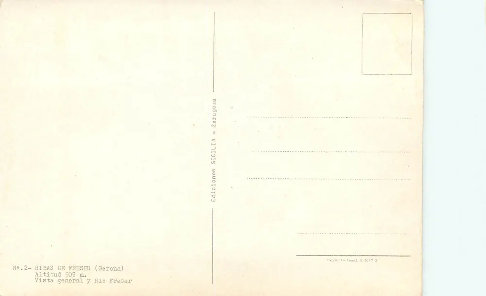 Ribas de Freser — Allgemeiner Blick und Fluss Freser — Éditions Sicilia - Rückseite