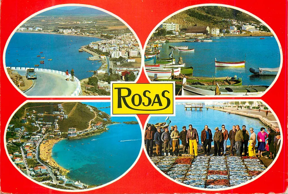 Rosas (Costa Brava) — vista panorâmica e porto — Edições Baucherie - Frente