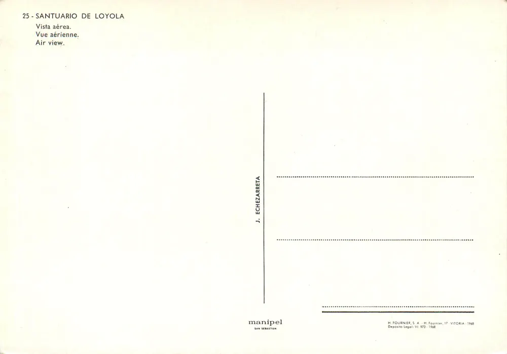 Santuario de Loyola — vue aérienne — J. Echezarreta - Verso