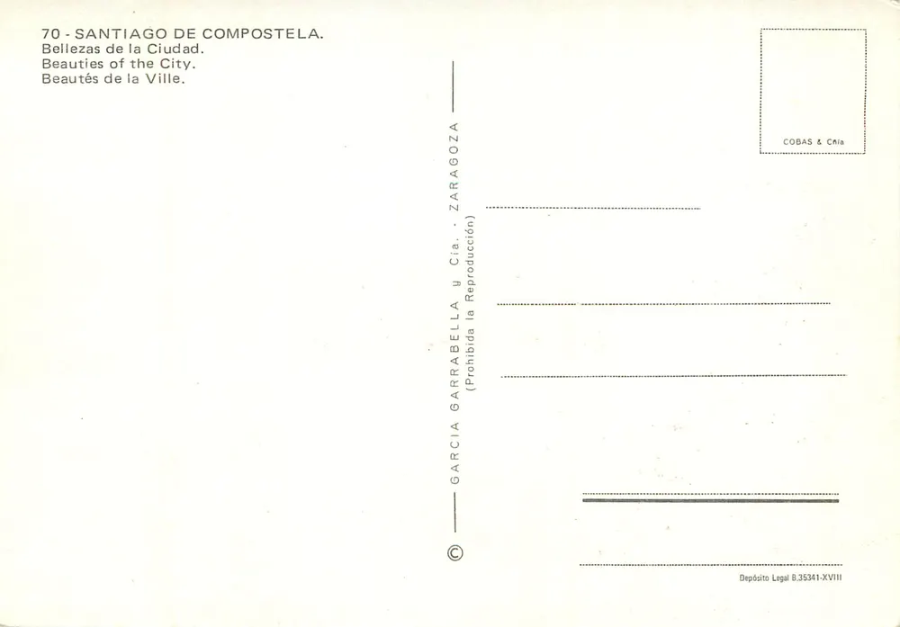 Santiago de Compostela — Bellesse de la Ville — Garcia Garrabella & Cia. - Verso