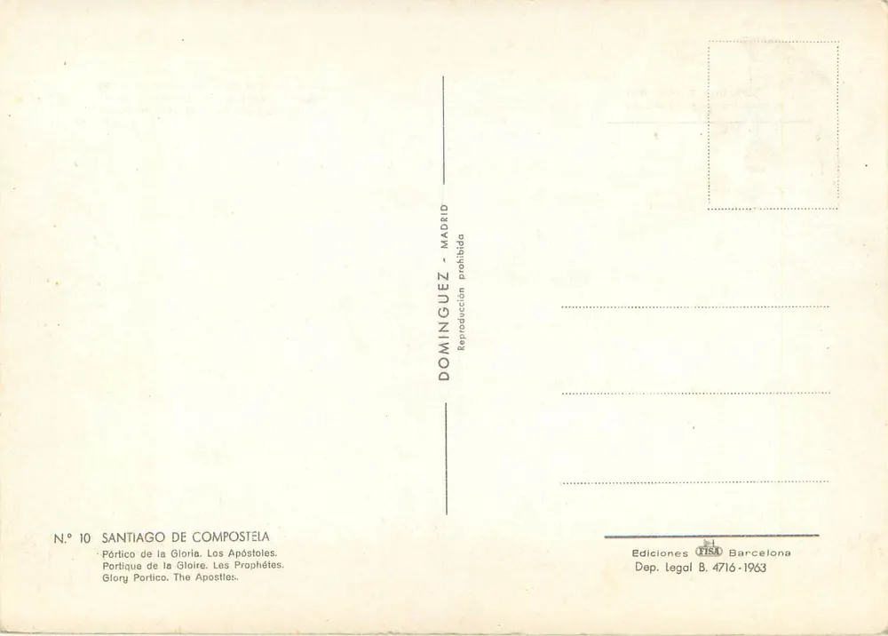 Portikus der Ehre — Die Apostel — Dominguez - Madrid - Rückseite
