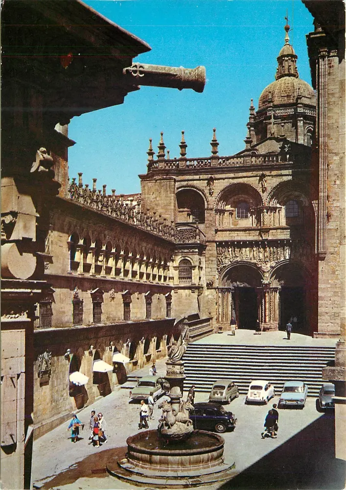 Santiago de Compostela — Kathedrale und Place des Platerias — Editions Arribas Zaragoza n°2.039 - Vorderseite
