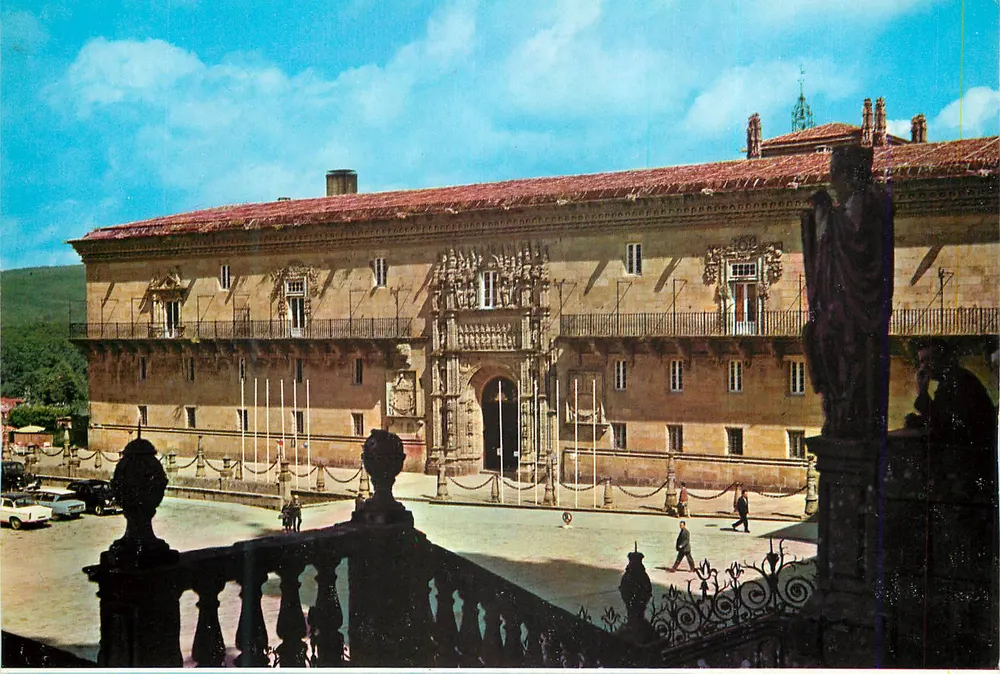 Eingang des Hospitals der Katholischen Könige — Santiago de Compostela — Ediciones J.M.J. - Zaragoza Nr. 131 - Vorderseite