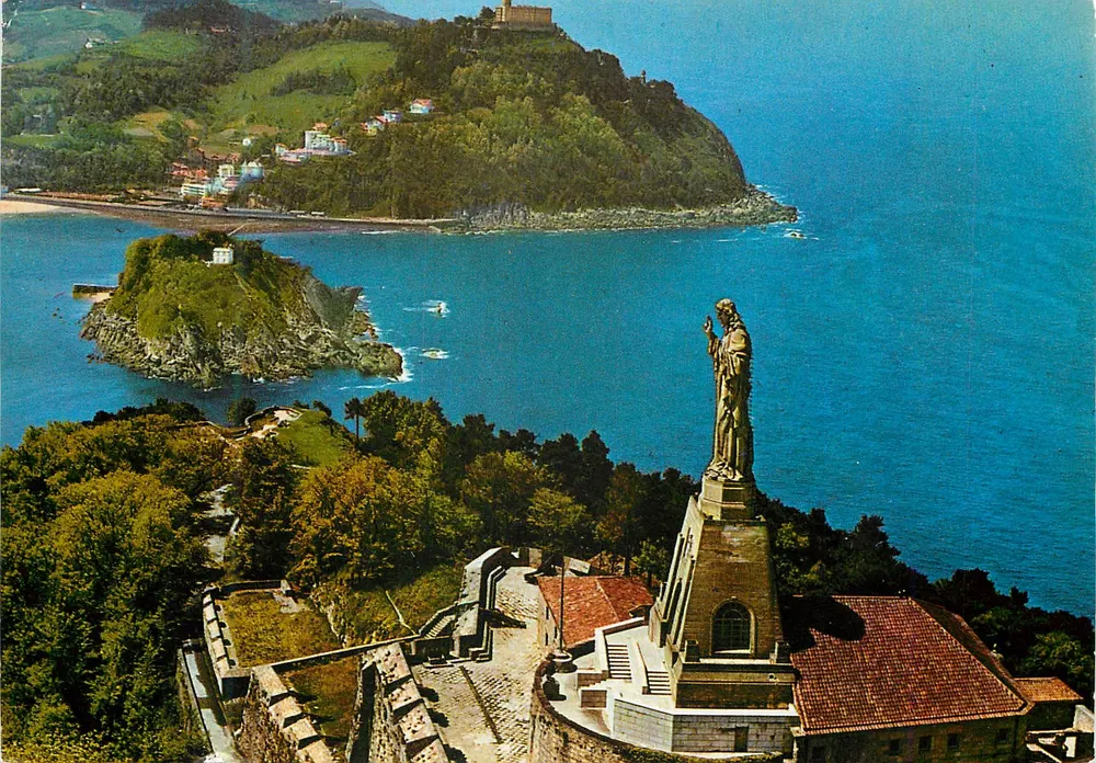 San Sebastián — Denkmal zum Heiligen Herzen und Monte Iguedo — H. FOUQUENIER, S.A. - Vitoria - Vorderseite