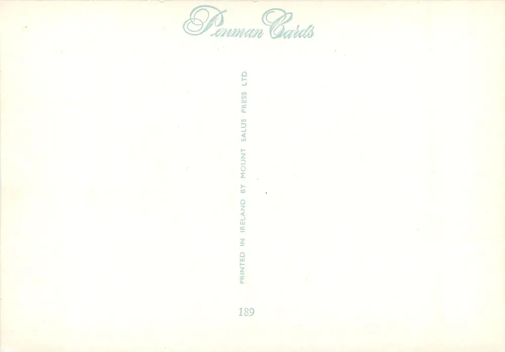 Die Bank of Ireland, College Green von Trinity College — Penman Cards, Nr. 189 - Rückseite