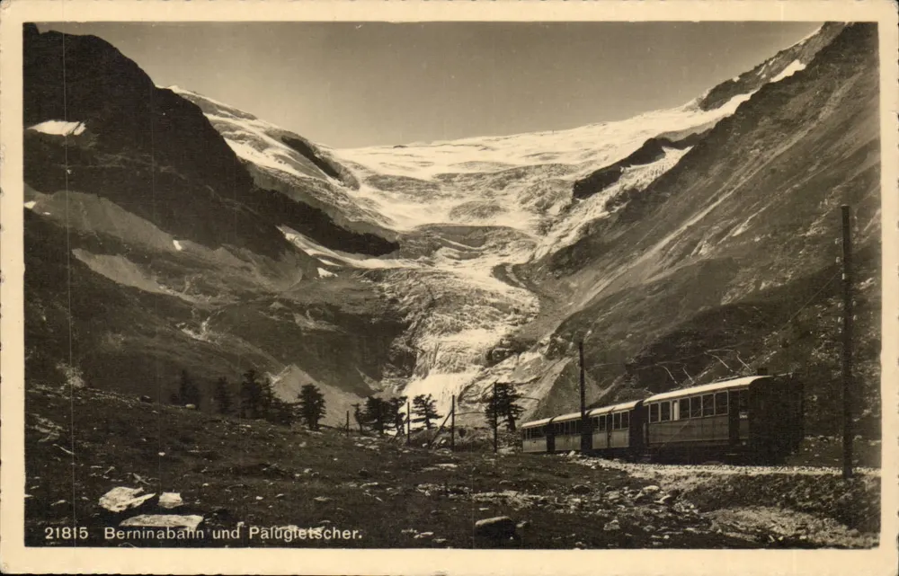 Berninabahn e Palügletscher — n° 21815 — editor Wehrli A.G., Kilchberg-Zürich - Frente