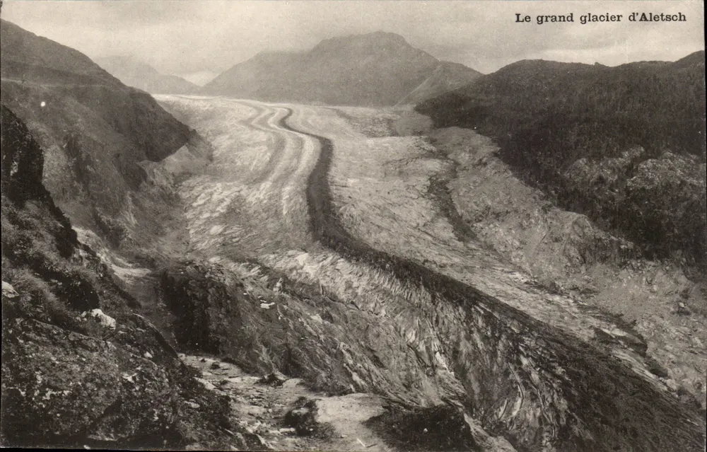 O grande glaciar de Aletsch — Éditions Louis Burgy, Lausanne, n° 4760 - Frente
