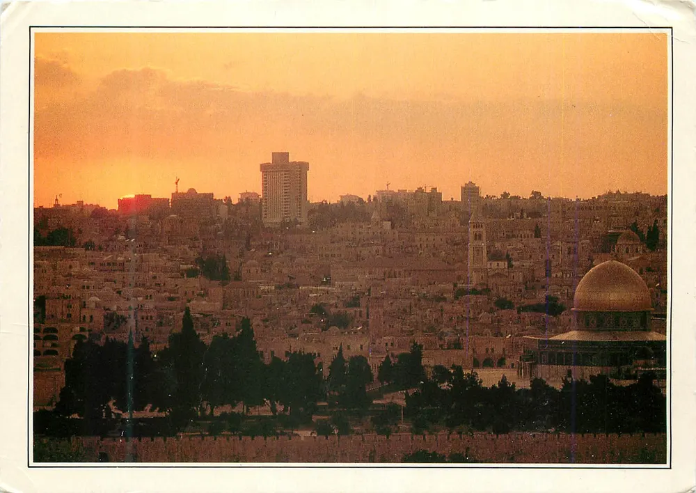 Jerusalém — vista do Domo da Rocha ao pôr do sol — Édito Service & A. Photo-Suivante, n°115 - Frente