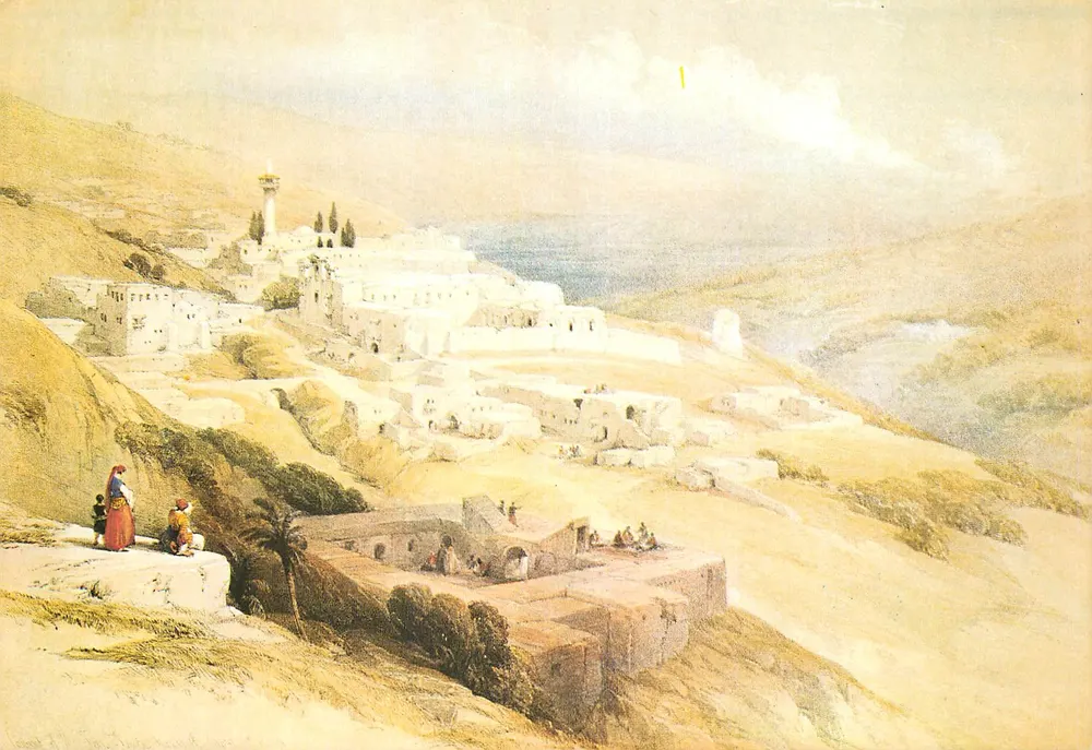 नज़रेथ के दृश्य - डेविड रॉबर्ट्स द्वारा लिथोग्राफ (1839) - पैलफोट द्वारा प्रकाशित - आगे