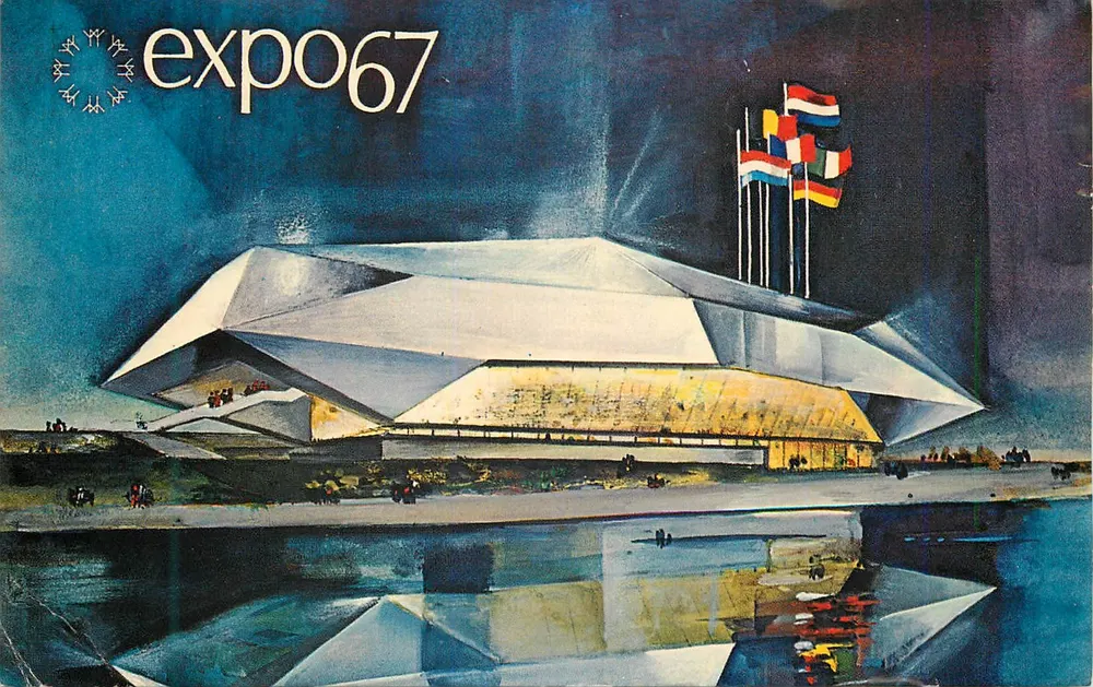 Pavillon der Europäischen Gemeinschaft — Expo 67 — Mastichrome Kanada - Vorderseite