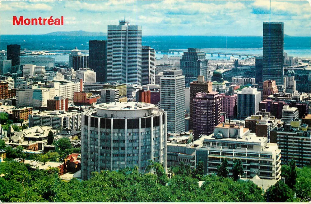 Montreal — Panoramablick vom Gipfel des Mt-Royal — Verlag Robert Lajoie, Nr. 58317-C - Vorderseite