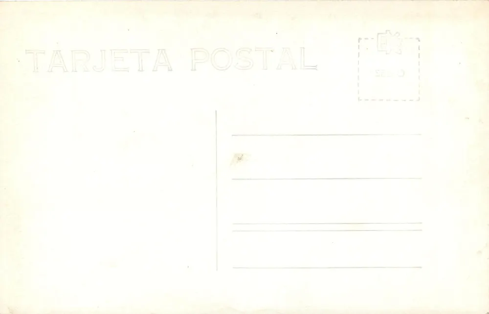 Fontaine ornée de statues — Place publique arborée — Tarjeta Postal Seliko - Verso