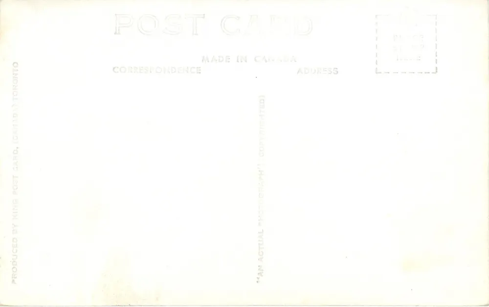 Maid of the Mist — Cachoeira do Niagara, Canadá — King Postcard, série NF 1 - Verso