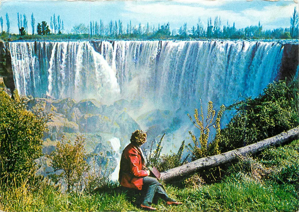 Salto del Laja — cachoeira espetacular — Photographie Moderna S.A., Valparaíso, n° 351 - Frente