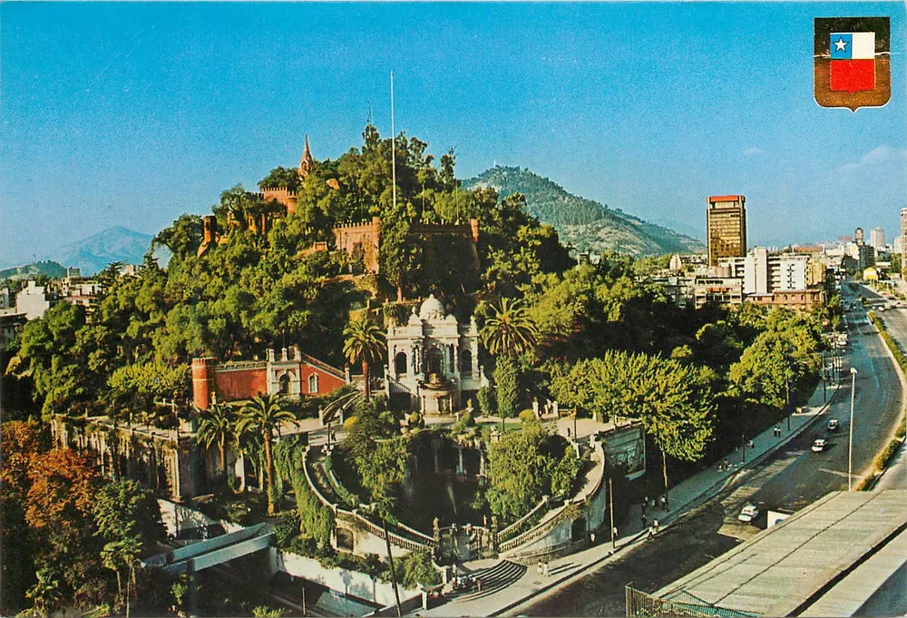 Cerro Santa Lucía — Panoramablick — POSTAL Village 15-41 - Vorderseite