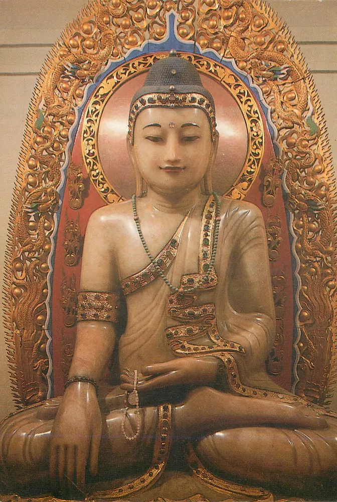 Buddha di giada seduto — Sakyamuni — Tempio del Buddha di giada di Shanghai - Recto