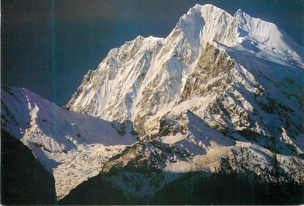 Schneegipfel des Mt. Gongga in der Hailuo-Tal — Volksrepublik China — YP7 (10-7) 1989 - Vorderseite