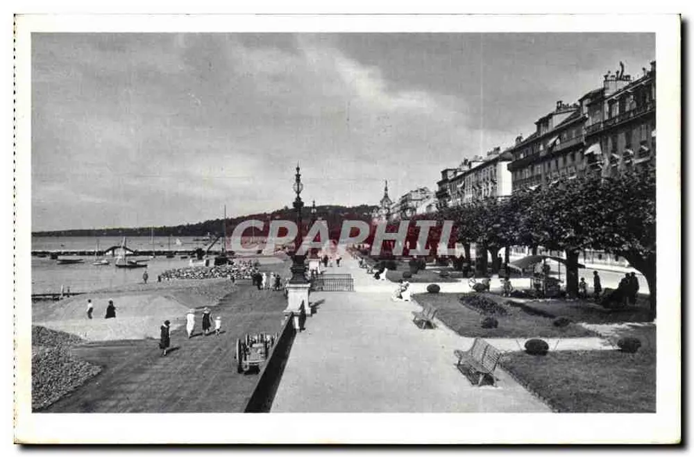 Genf — Quai Gustave Ador — photo. Verlag O. Sartori, Genf - Vorderseite