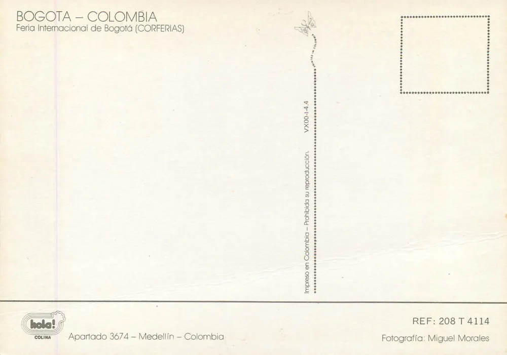 Bogotá - Kolumbien — Internationale Messe von Bogotá (CORFERIAS) — Verlag hola! Kolumbien - Rückseite