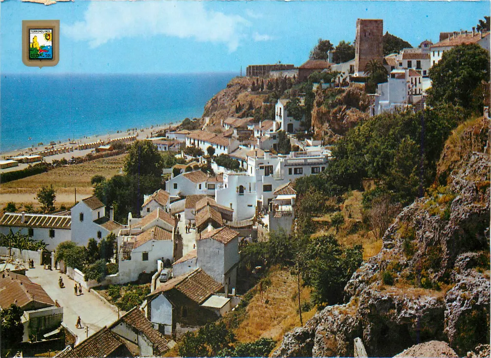 Torremolinos — vista panorâmica do vilarejo e da praia — L. Dominguez S.A. N° 37 - Frente