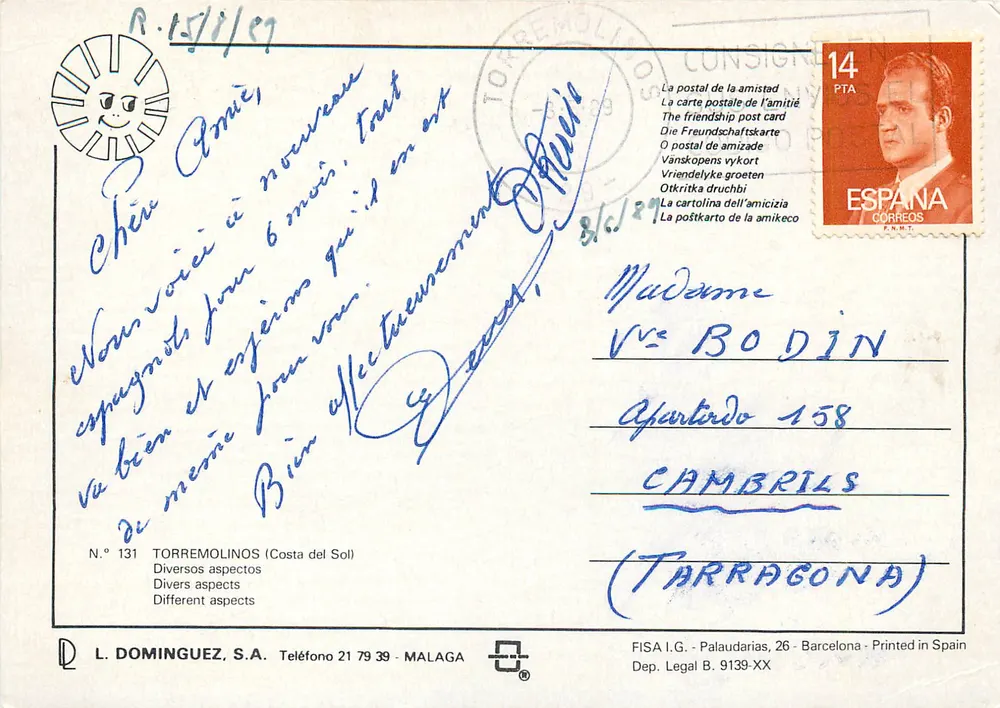 Torremolinos — Diversos aspectos — L. Dominguez, S.A. n° 131 - Verso