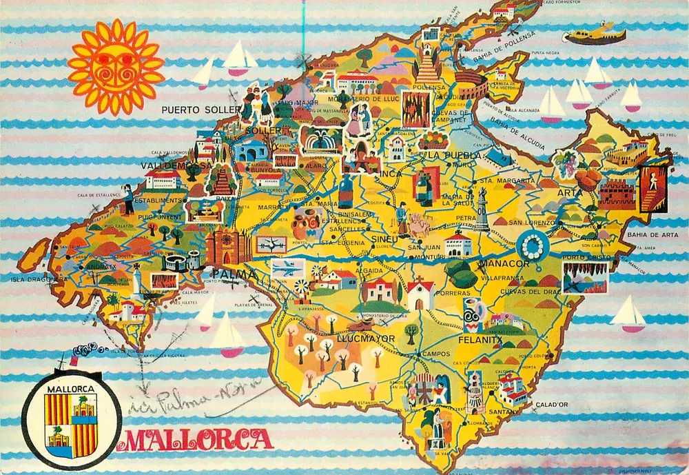 Mallorca — illustrated tourist map — Éditions Bohigas - Front