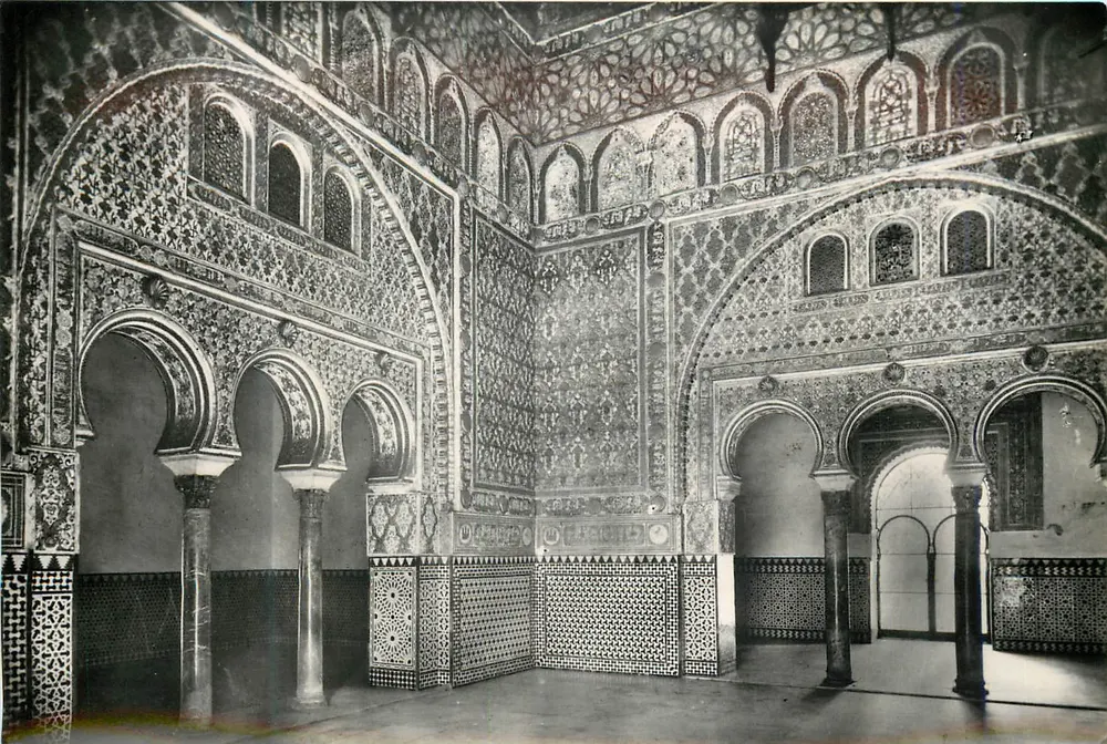Sevilla — Reales Alcázares: Salón de Embajadores — Heliotípia Artística Española - Recto