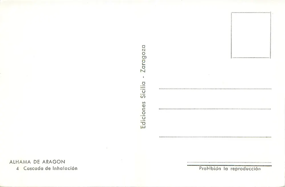 Cachoeira da Alhama de Aragon — editor Ediciones Sicilia - Zaragoza - Verso