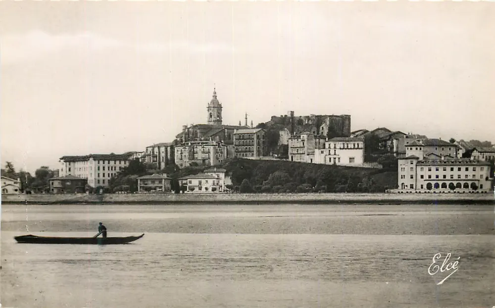 Fontarabie (Espagne) — vue d'Hendaye — Éditeur Elcé - Recto