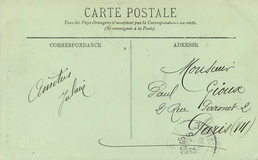 Bou-Arix — Caïd des Žibanes — LL. — SCÈNES ET TYPES. — n° 6161 - Verso