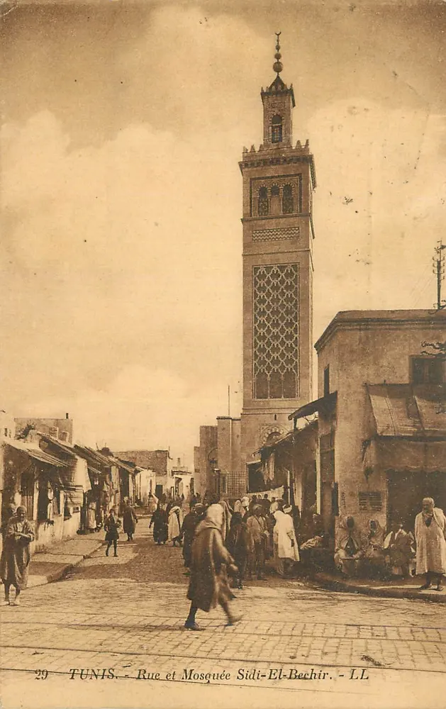 Tunis - Rua e Mesquita Sidi-El-Bechir — LL, n°29 - Frente