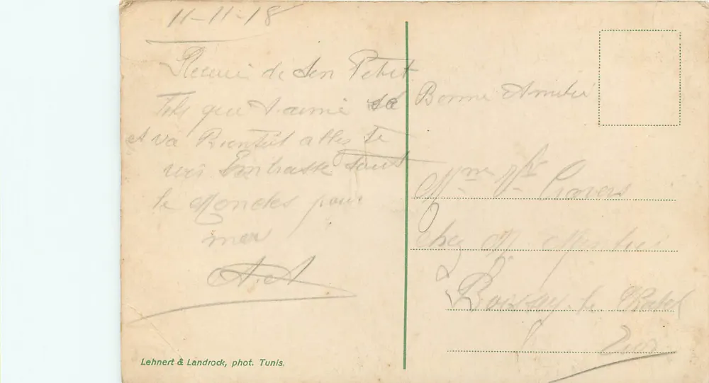 Fonte na oásis — 656 — Lehner & Landrock, fot. Tunis. - Verso