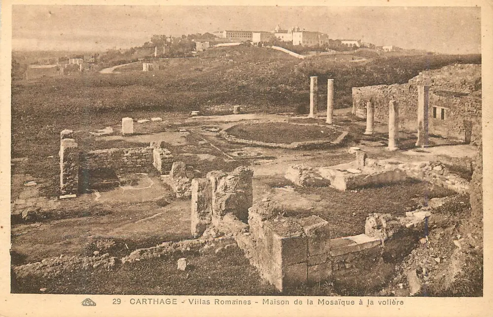 Carthage - Römische Villen - Haus der Mosaik in der Volière - Vorderseite