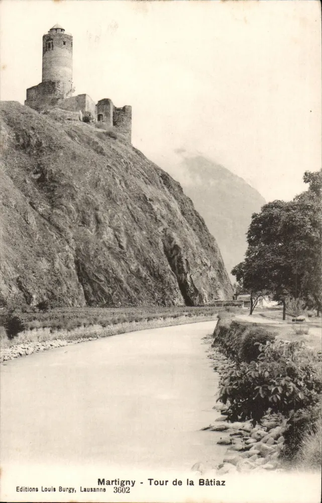 Martigny - Torre da Bátiaz — Edições Louis Burgy, Lausanne 3602 - Frente