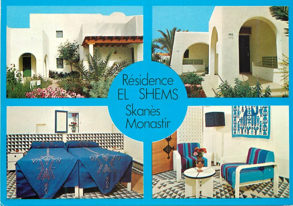 Rezydencja EL SHEMS — Skanès, Monastir (Tunisja) — wydawca Carthage, Tunis - Awers