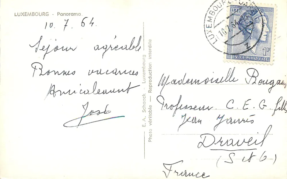 Luxemburgo — Panorama — E.A. Schaack - Verso