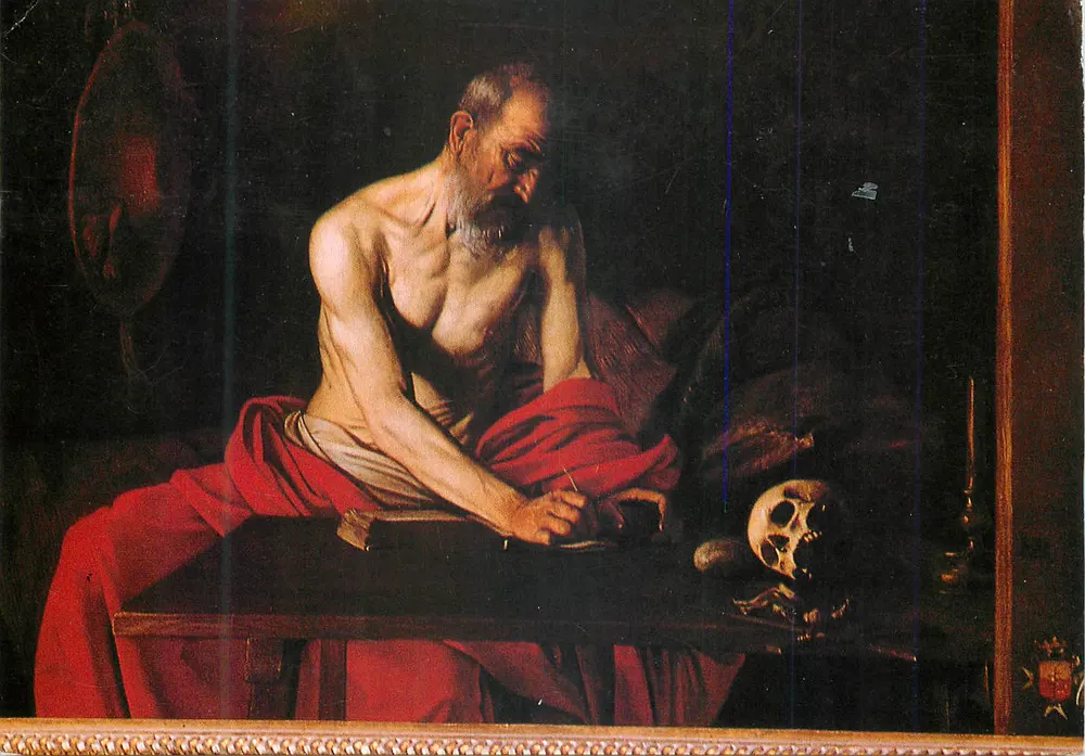 Święty Jan Chrzciciel — obraz Michalangela Merisi da Caravaggio (1571-1610) — MJ Publications Ltd. n° MJ 102 - Awers