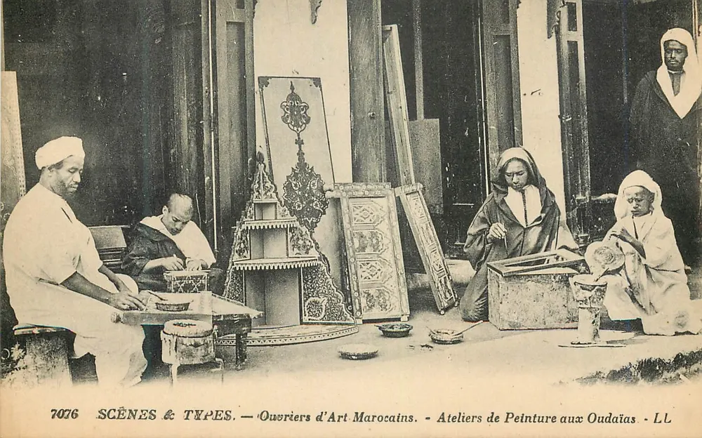Malereistudios in Oudaias — Marokkanische Künstler — SCÈNES & TYPES, n°7076 - Vorderseite